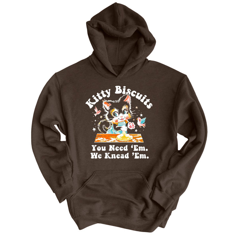 Kitty Biscuits Graphic Hoodie - Dark Chocolate