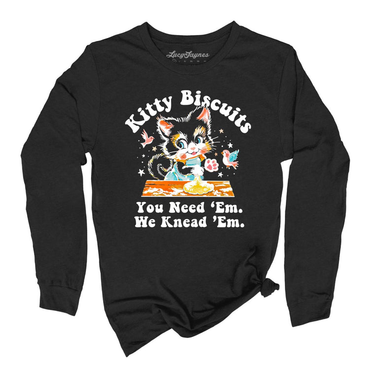 Kitty Biscuits Graphic Long Sleeve Tee