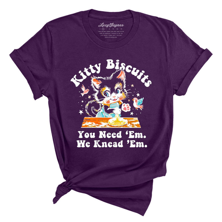 Kitty Biscuits Graphic Tee - Purple