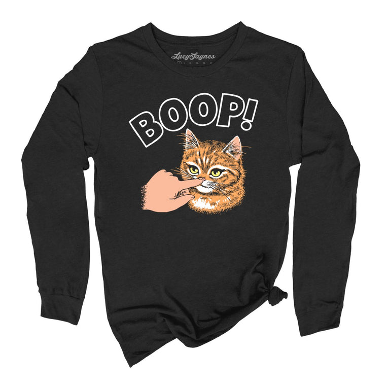 Kitty Boop Graphic Long Sleeve Tee - Black