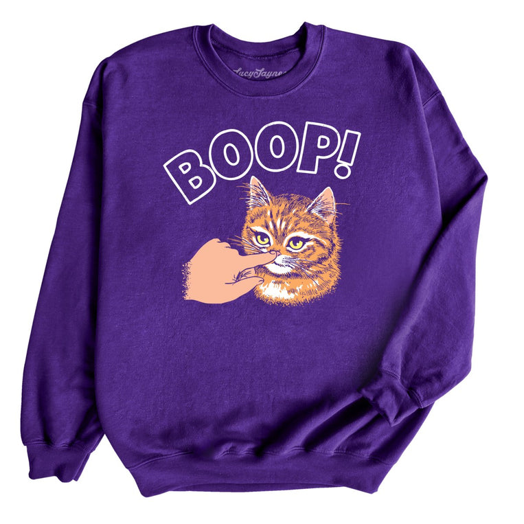 Kitty Boop Graphic Sweatshirt - Purple
