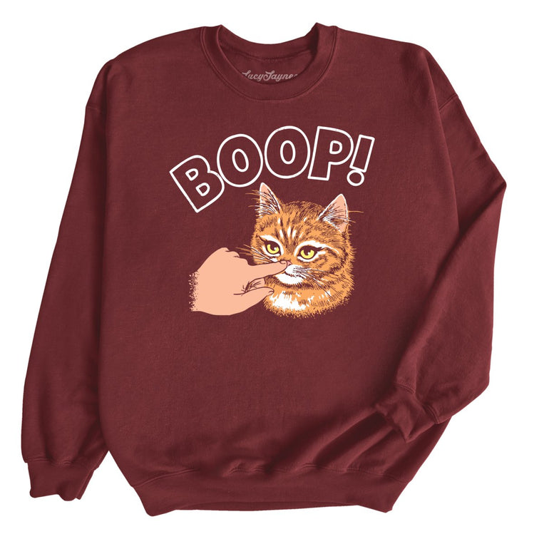 Kitty Boop Graphic Sweatshirt - Maroon