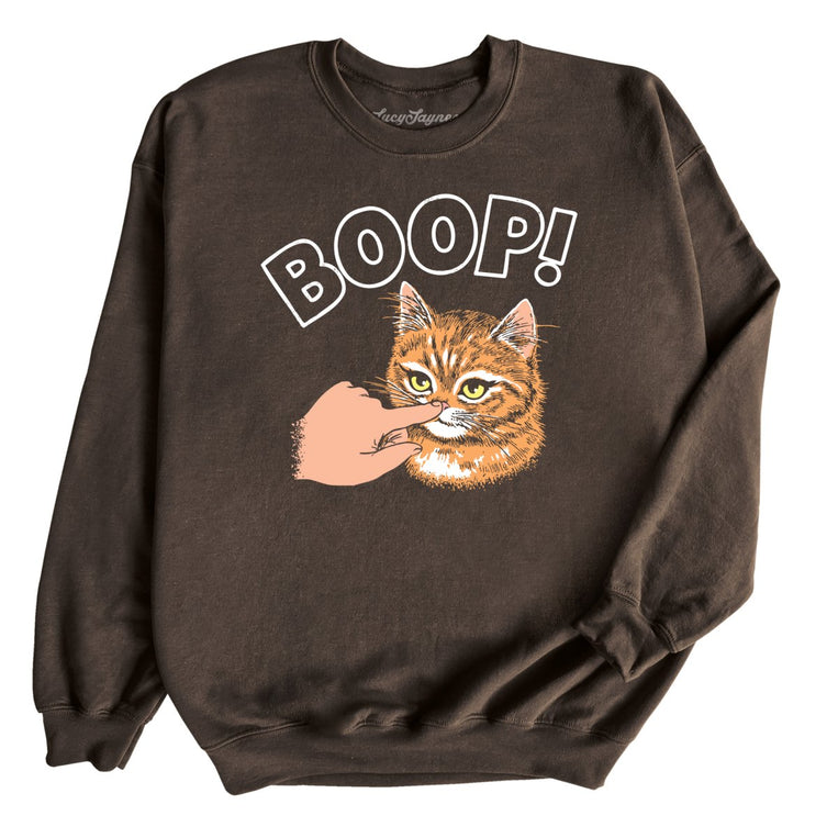 Kitty Boop Graphic Sweatshirt - Dark Chocolate