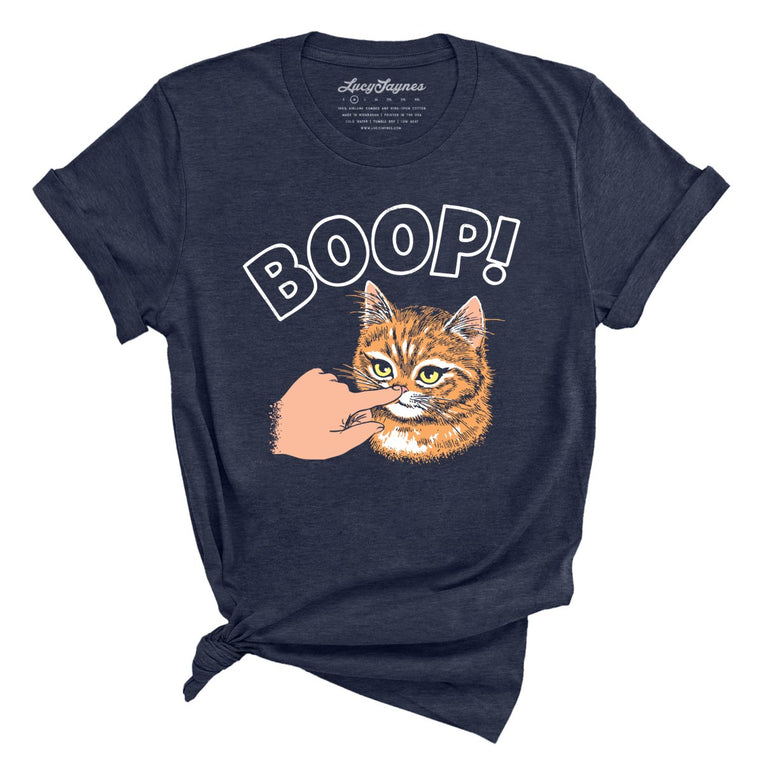 Kitty Boop Graphic Tee - Heather Midnight Navy