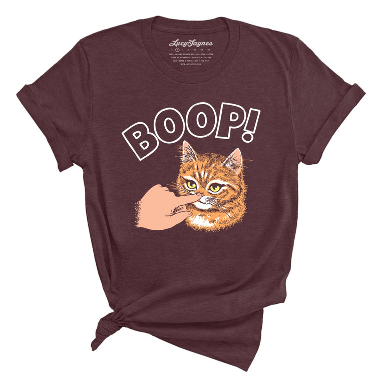 Kitty Boop Graphic Tee - Heather Maroon