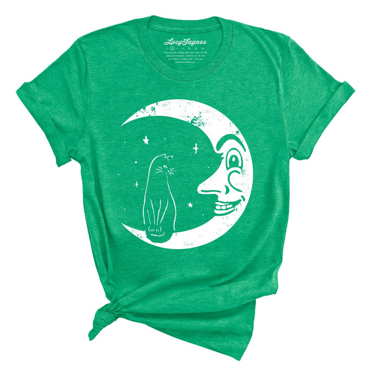Kitty On The Moon Graphic Tee - Heather Kelly