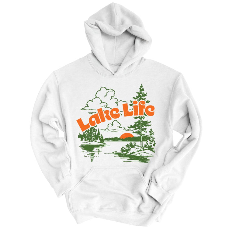 Lake Life Graphic Hoodie - White