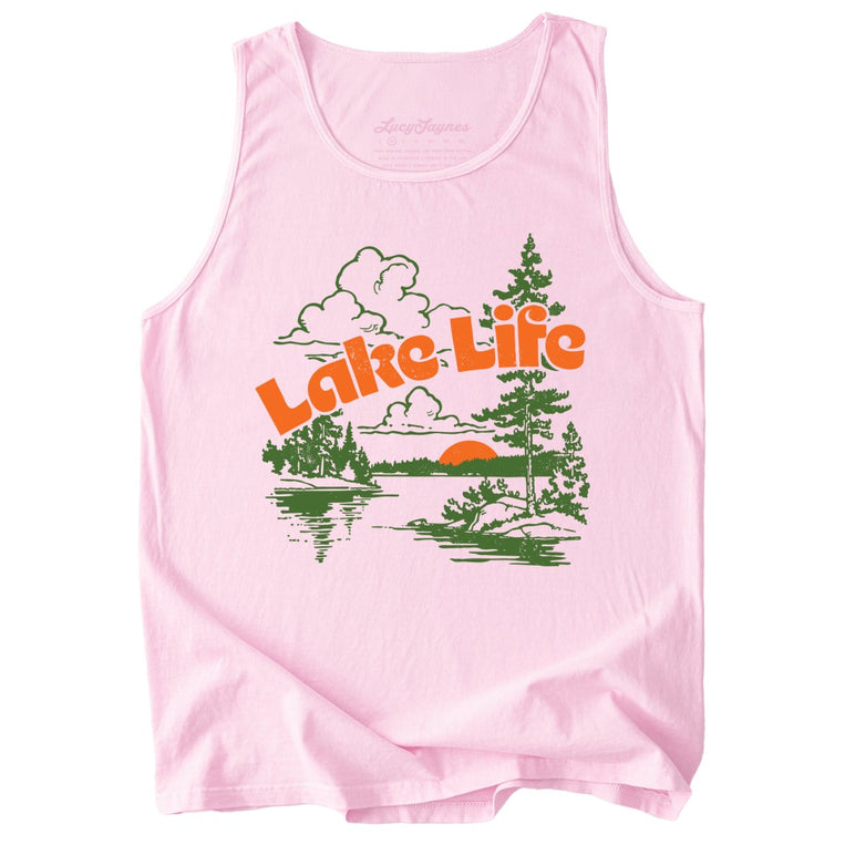 Lake Life Comfort Colors Graphic Tank Top - Blossom