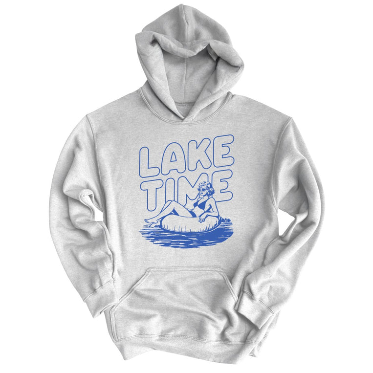 Lake Time Graphic Hoodie - Ash