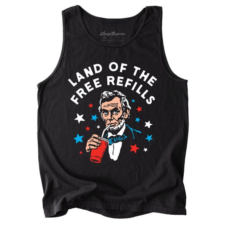 Land Of The Free Refills Comfort Colors Graphic Tank Top
