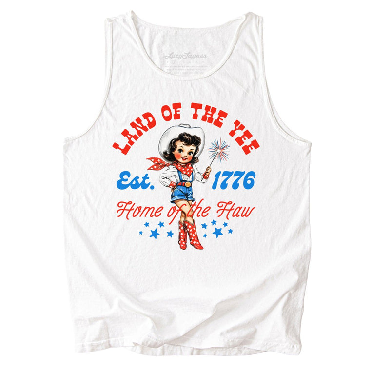 Land Of The Yee Home Of The Haw Comfort Colors Graphic Tank Top