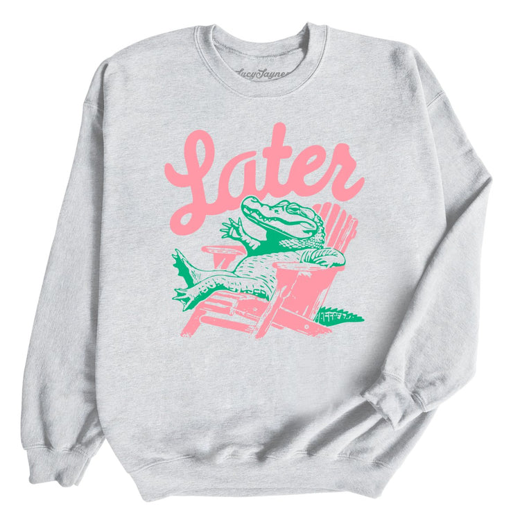 Later Alligator Graphic Sweatshirt - Ash
