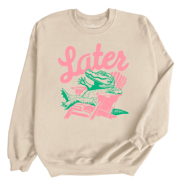 Later Alligator Graphic Sweatshirt - Sand