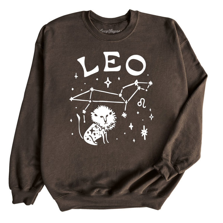 Leo Graphic Sweatshirt - Dark Chocolate