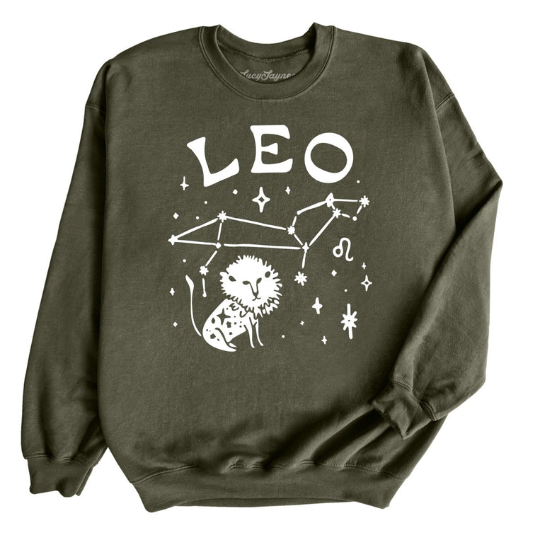 Leo Graphic Sweatshirt - Military Green