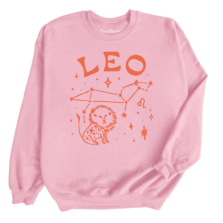 Leo Graphic Sweatshirt - Light Pink