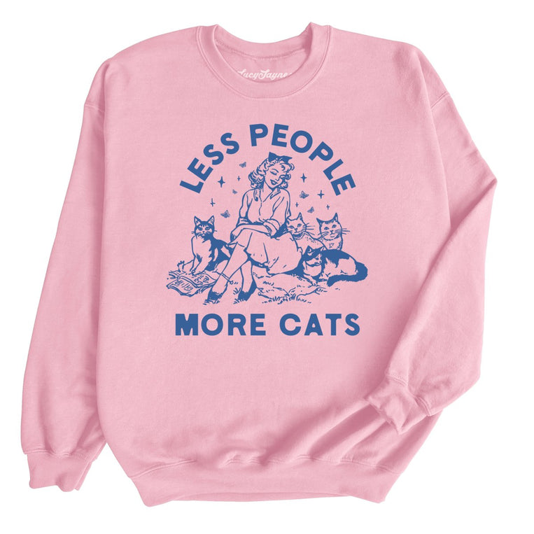 Less People More Cats Graphic Sweatshirt