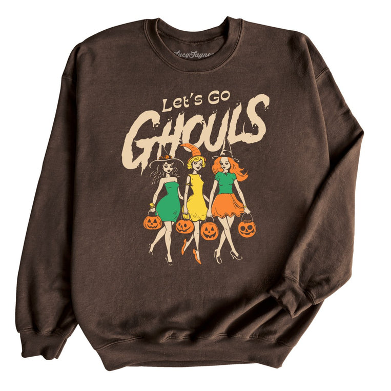 Let's Go Ghouls Graphic Sweatshirt - Dark Chocolate