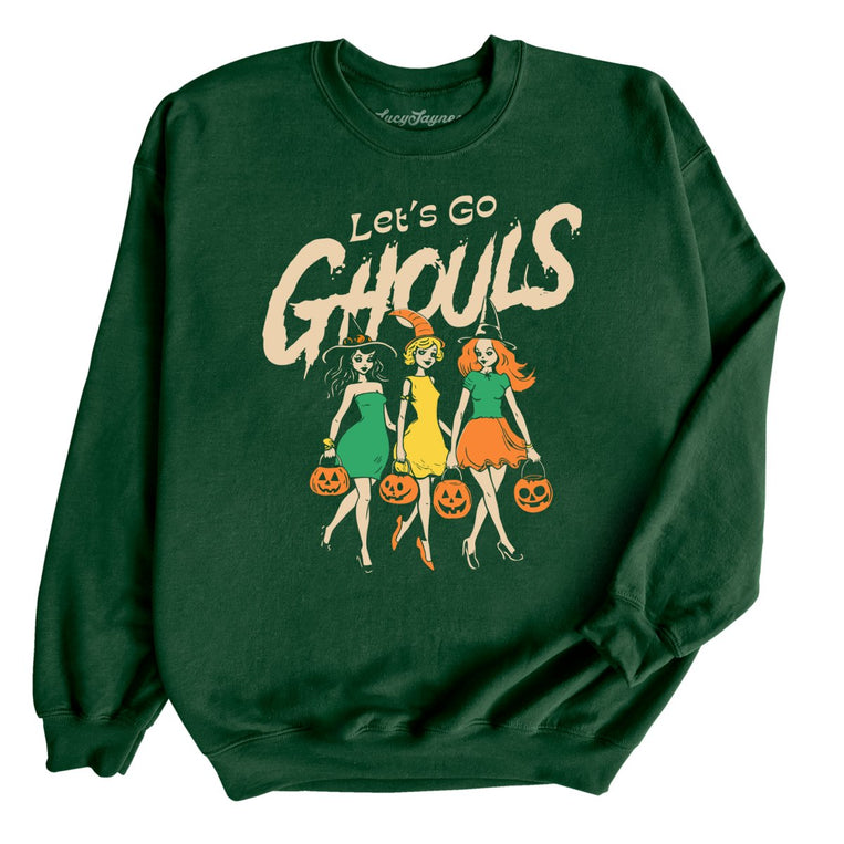 Let's Go Ghouls Graphic Sweatshirt - Forest