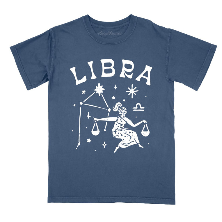 Libra Comfort Colors Graphic Tee - Denim