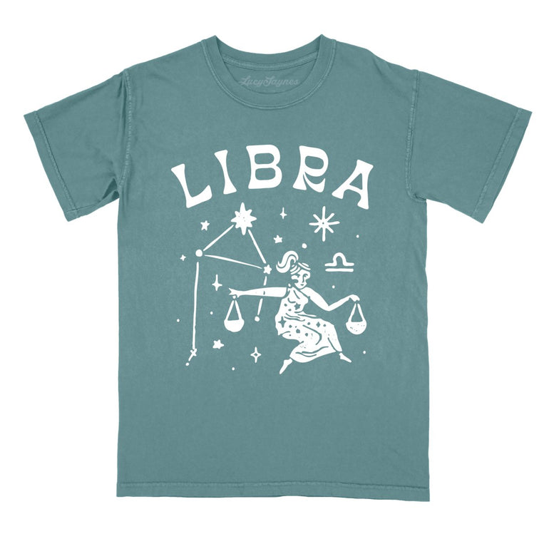 Libra Comfort Colors Graphic Tee - Blue Spruce