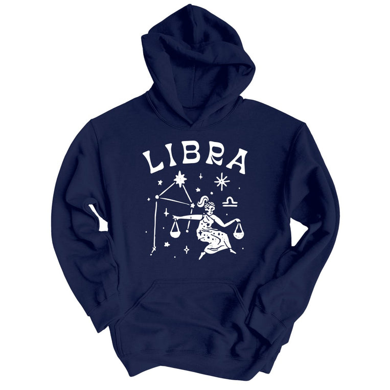 Libra Graphic Hoodie - Navy
