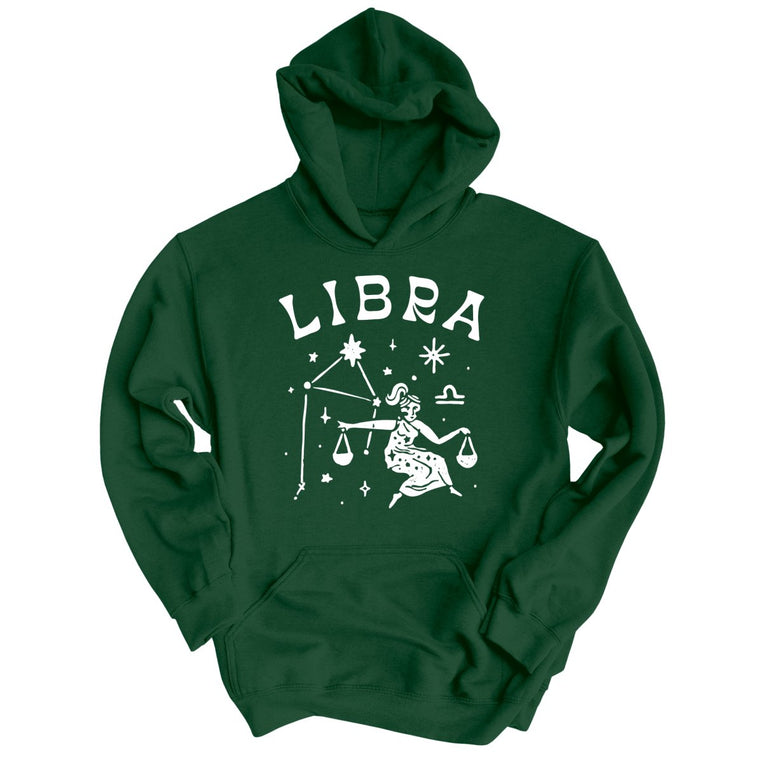 Libra Graphic Hoodie - Forest Green
