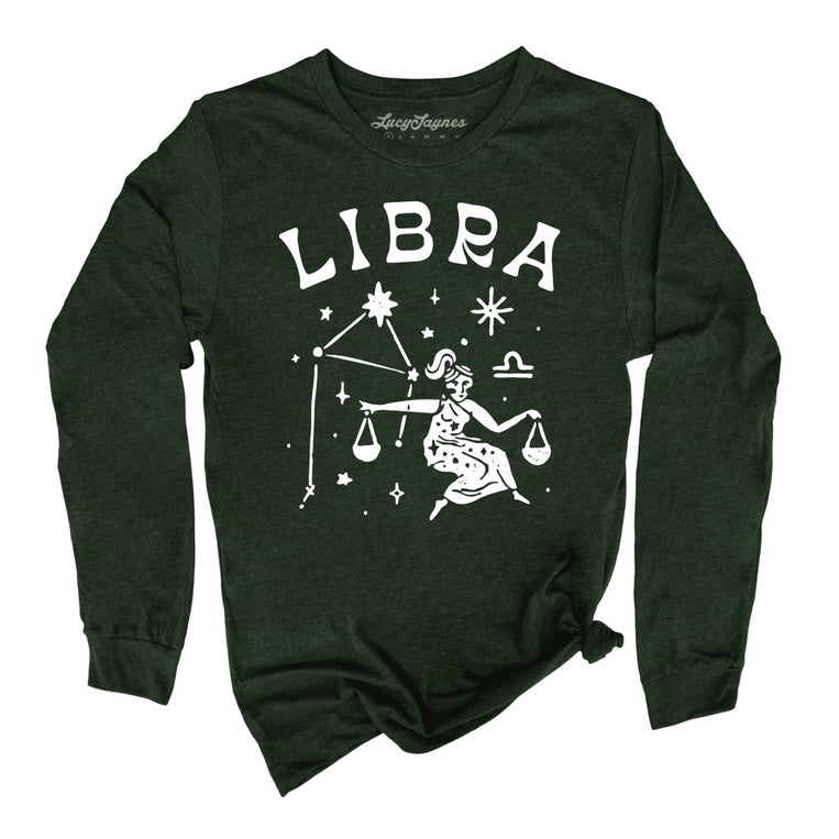 Libra Graphic Long Sleeve Tee - Heather Forest
