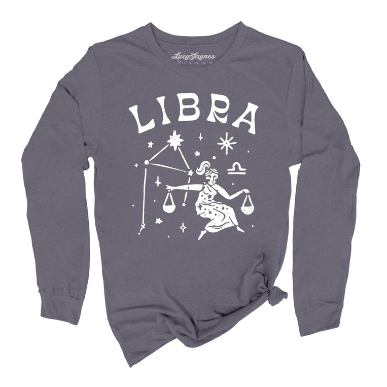 Libra Graphic Long Sleeve Tee - Storm