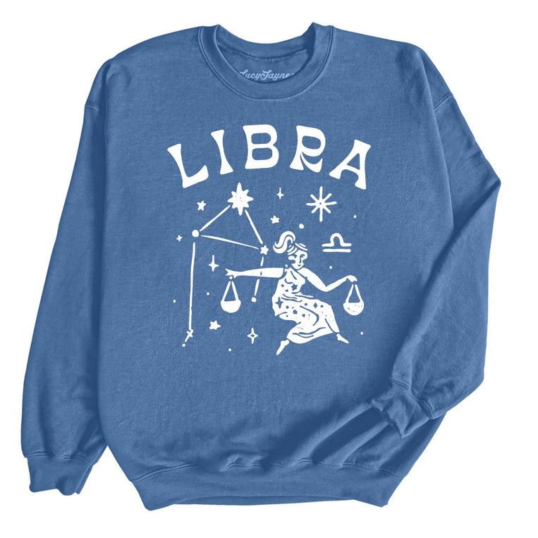 Libra Graphic Sweatshirt - Indigo Blue