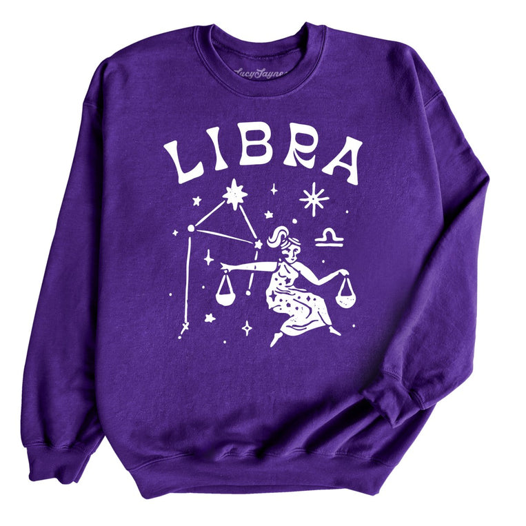 Libra Graphic Sweatshirt - Purple