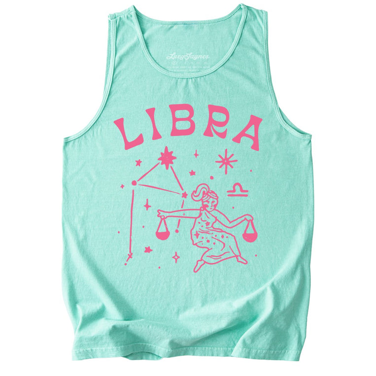 Libra Comfort Colors Graphic Tank Top - Island Reef