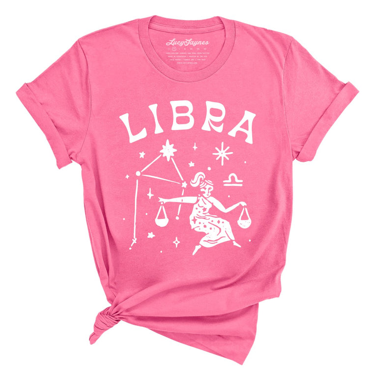 Libra Graphic Tee - Charity Pink