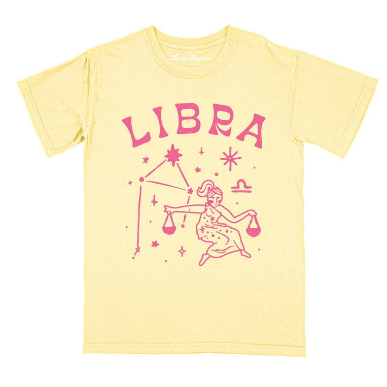 Libra Comfort Colors Graphic Tee - Butter