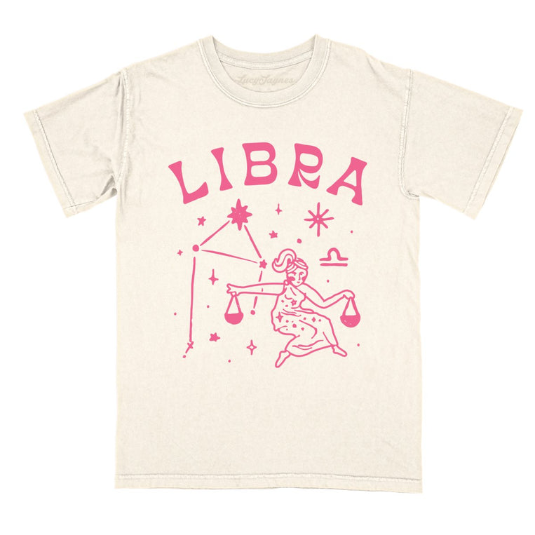Libra Comfort Colors Graphic Tee - Ivory