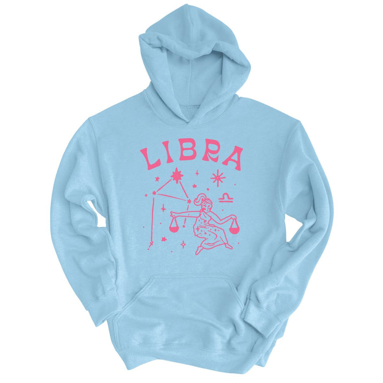 Libra Graphic Hoodie - Light Blue