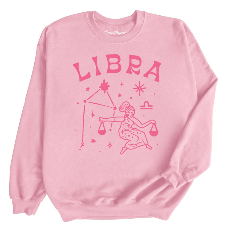Libra Graphic Sweatshirt - Light Pink