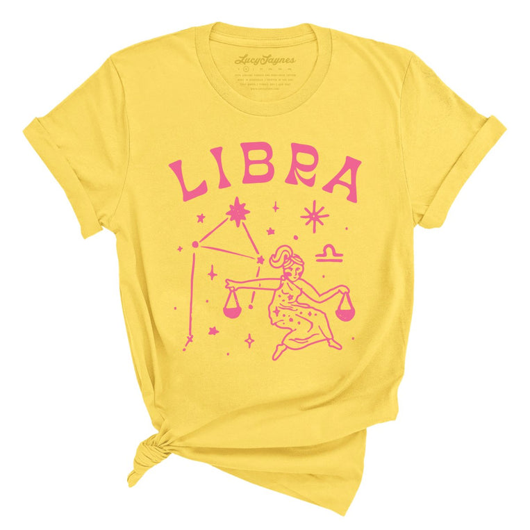 Libra Graphic Tee - Yellow