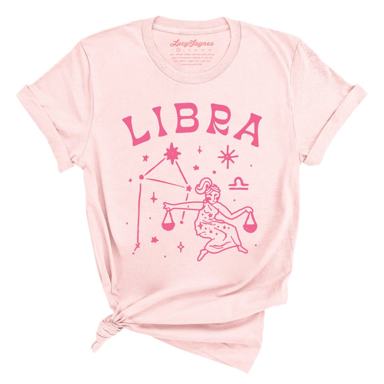 Libra Graphic Tee - Soft Pink