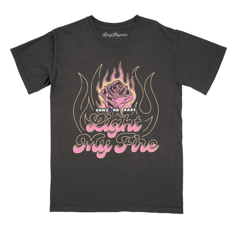 Light My Fire Comfort Colors Graphic Tee - Pepper