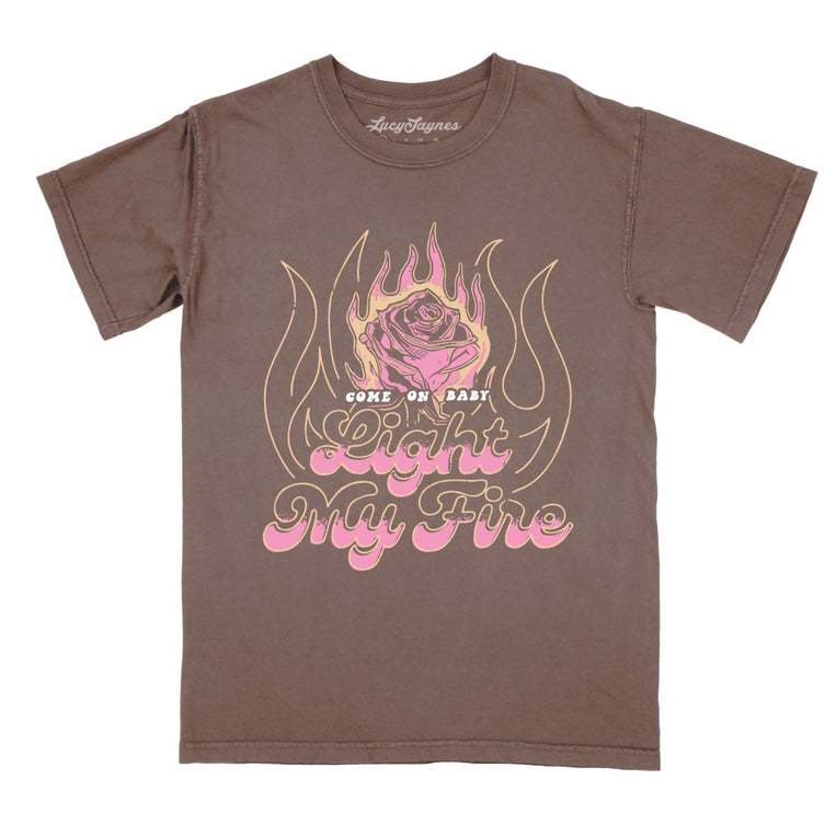 Light My Fire Comfort Colors Graphic Tee - Espresso