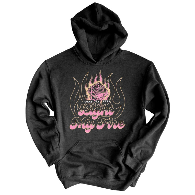 Light My Fire Graphic Hoodie - Charcoal Heather