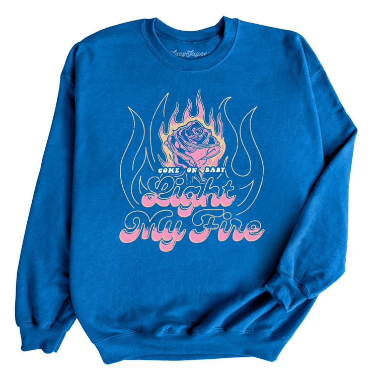 Light My Fire Graphic Sweatshirt - Royal