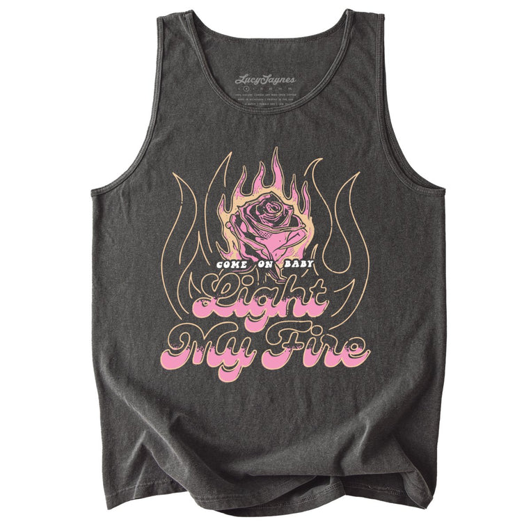 Light My Fire Comfort Colors Graphic Tank Top