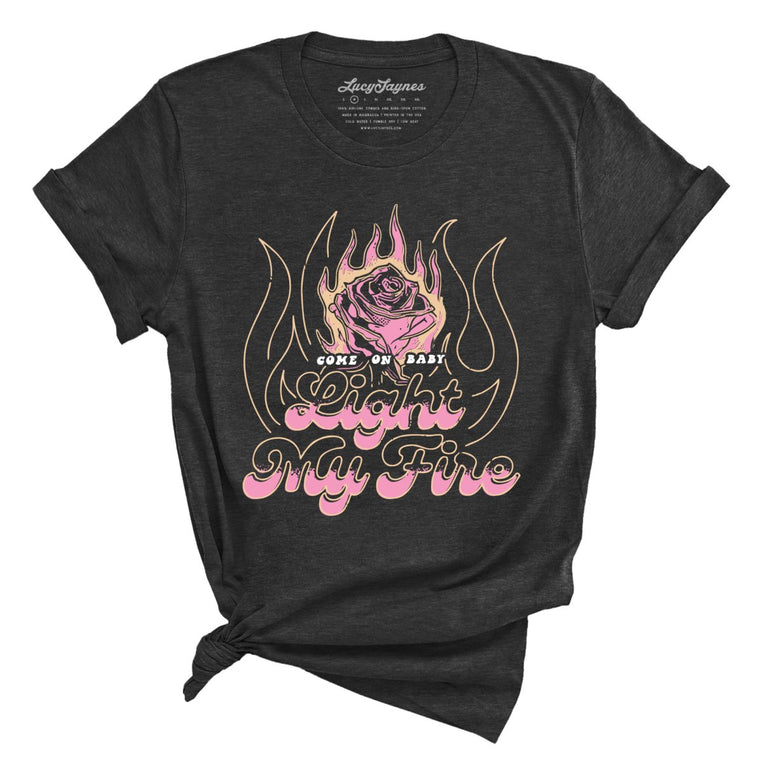 Light My Fire Graphic Tee - Dark Grey Heather