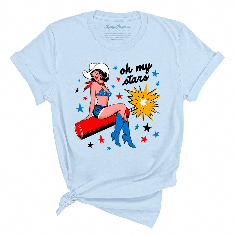 Oh My Stars Graphic Tee - Light Blue