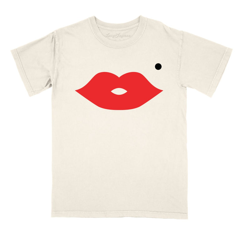Lips Comfort Colors Graphic Tee - Ivory