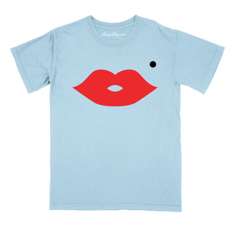 Lips Comfort Colors Graphic Tee - Chambray
