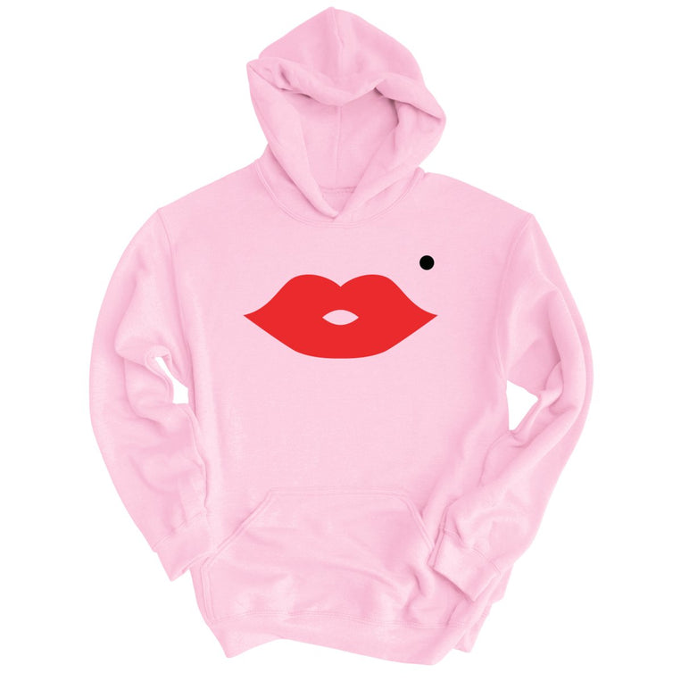 Lips Graphic Hoodie - Light Pink