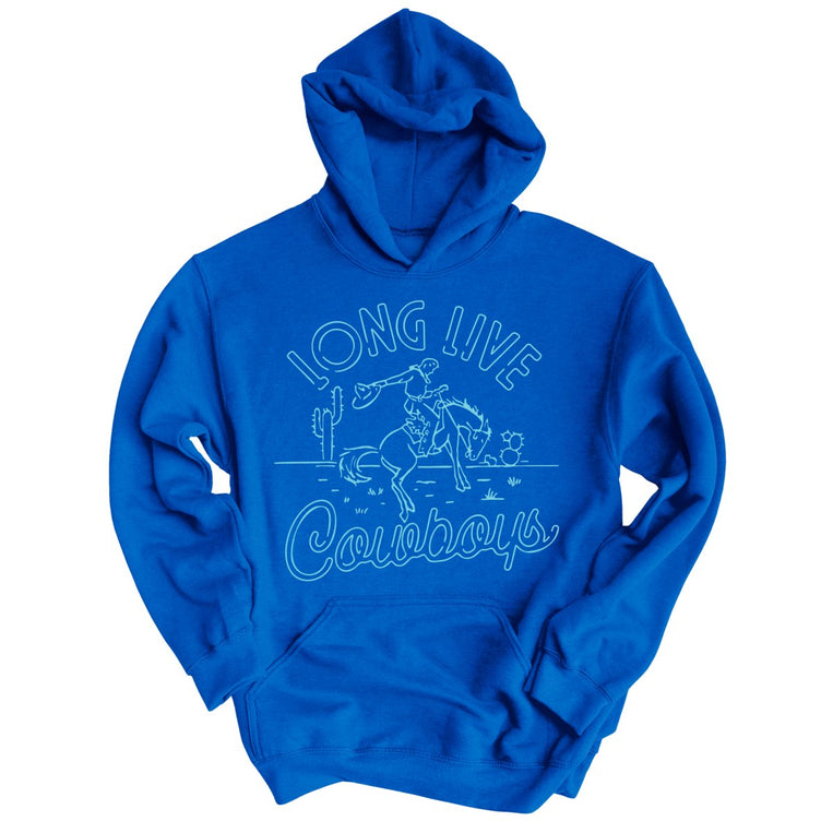 Long Live Cowboys Graphic Hoodie - Royal